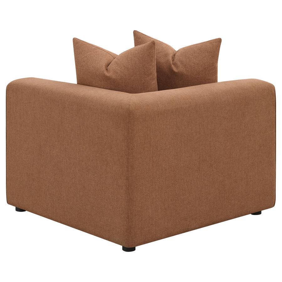 Jennifer - Upholstered Corner Chair - Terracotta Corners modern furniture Contempo Furniture