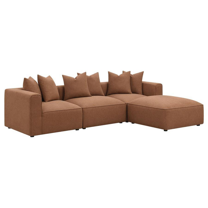 Jennifer - Upholstered Corner Chair - Terracotta Corners modern furniture Contempo Furniture