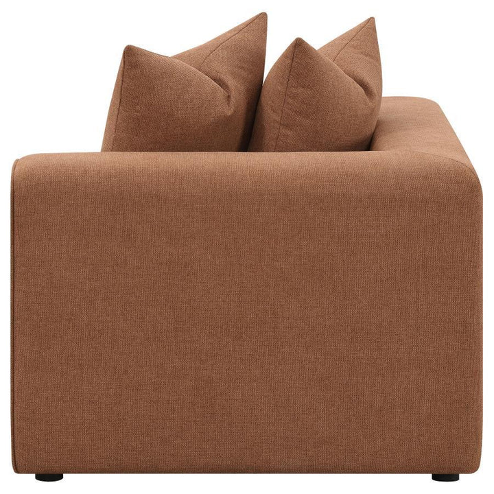 Jennifer - Upholstered Corner Chair - Terracotta Corners modern furniture Contempo Furniture