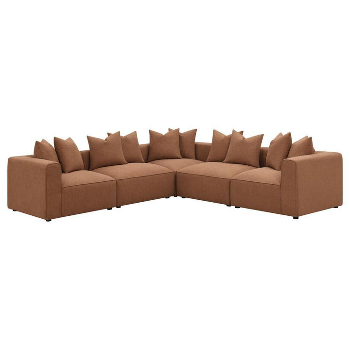 Jennifer - Upholstered Corner Chair - Terracotta Corners modern furniture Contempo Furniture