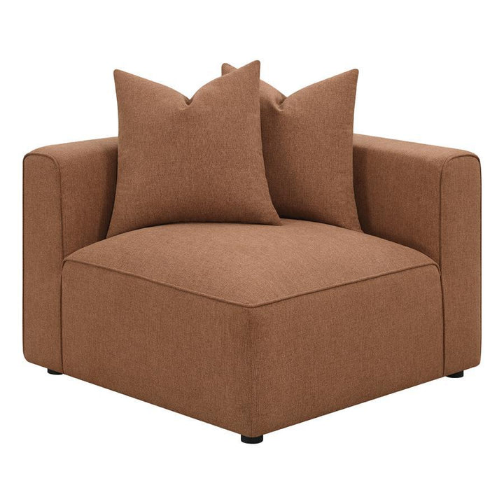 Jennifer - Upholstered Corner Chair - Terracotta Corners modern furniture Contempo Furniture