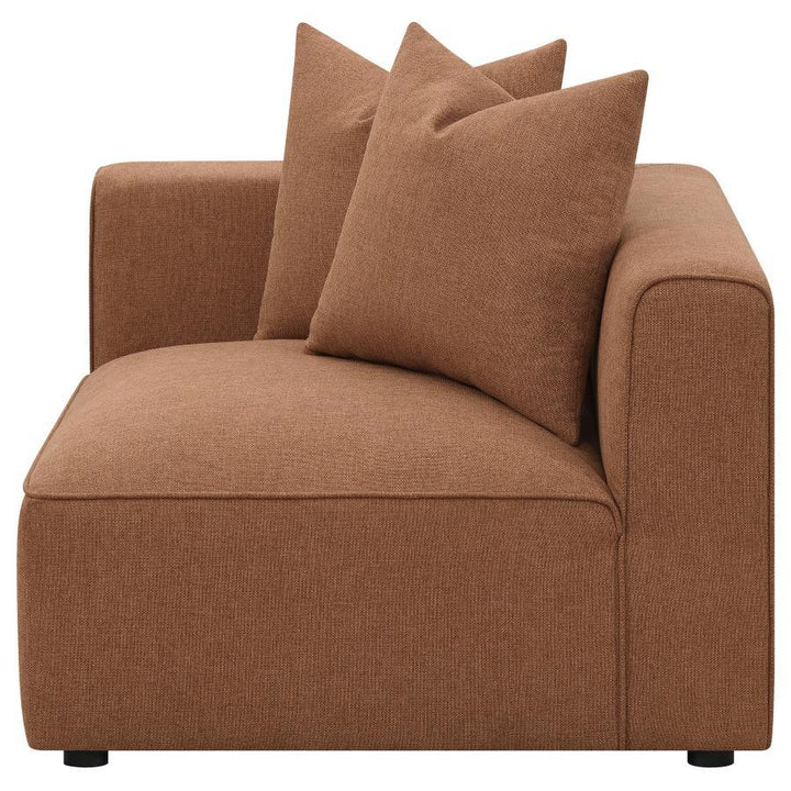 Jennifer - Upholstered Corner Chair - Terracotta Corners modern furniture Contempo Furniture