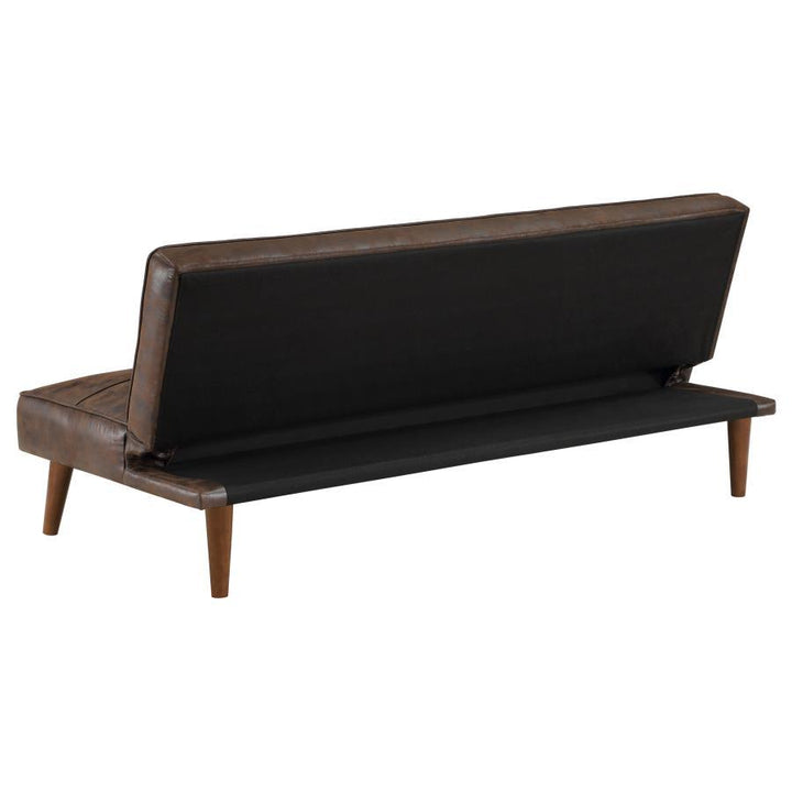 Jenson - Upholstered Tufted Convertible Sofa Bed - Dark Coffee Futon Sofa modern furniture Contempo Furniture