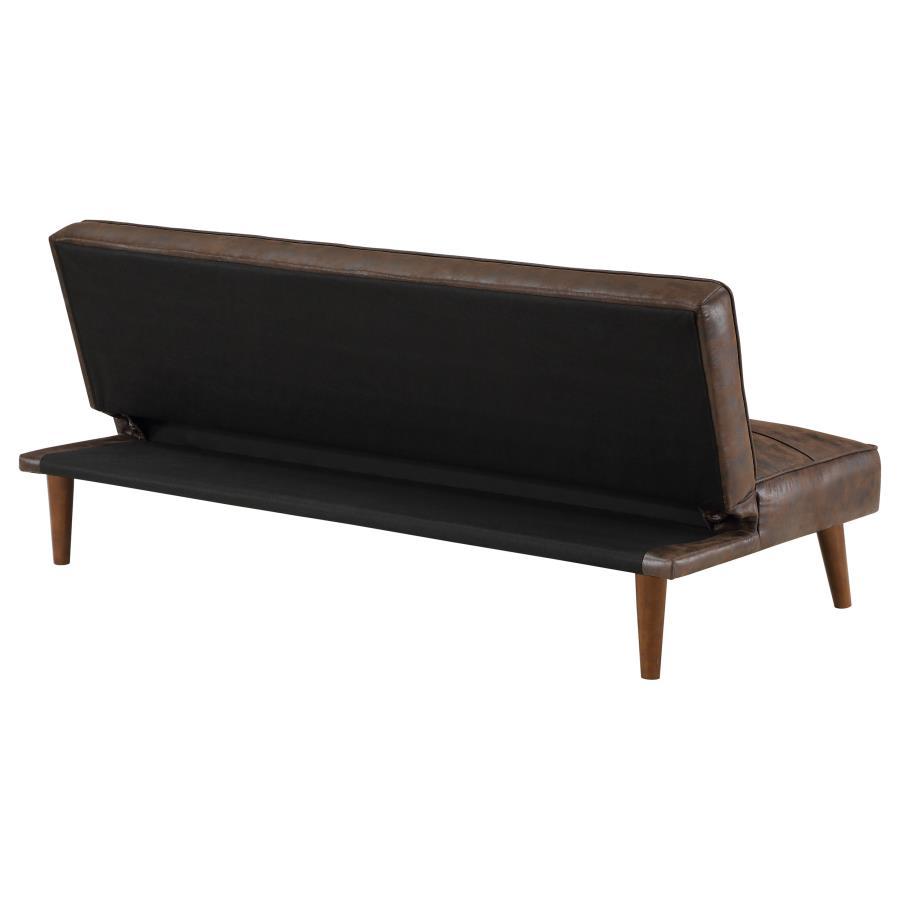 Jenson - Upholstered Tufted Convertible Sofa Bed - Dark Coffee Futon Sofa modern furniture Contempo Furniture