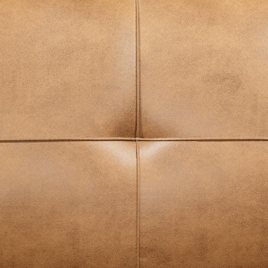 Jenson - Upholstered Tufted Convertible Sofa Bed - Saddle Brown Futon Sofa modern furniture Contempo Furniture