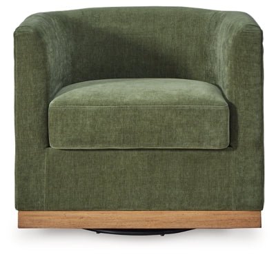 Jersonlow Swivel Accent Chair - Green Swivel Chair modern furniture Contempo Furniture
