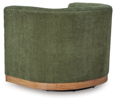 Jersonlow Swivel Accent Chair - Green Swivel Chair modern furniture Contempo Furniture
