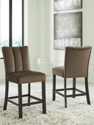 Jeshina Counter Height Barstool - Dark Brown Stool Set modern furniture Contempo Furniture