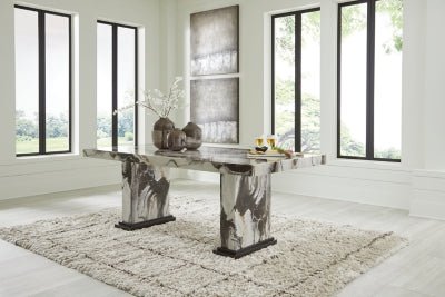 Jeshina Dining Table - Dark Brown Dining Table modern furniture Contempo Furniture