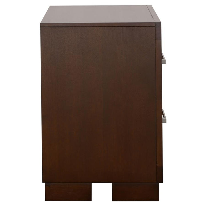 Jessica - 2 - Drawer Nightstand - Cappuccino Accent Nightstand modern furniture Contempo Furniture