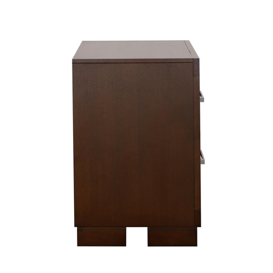 Jessica - 2 - Drawer Nightstand - Cappuccino Accent Nightstand modern furniture Contempo Furniture