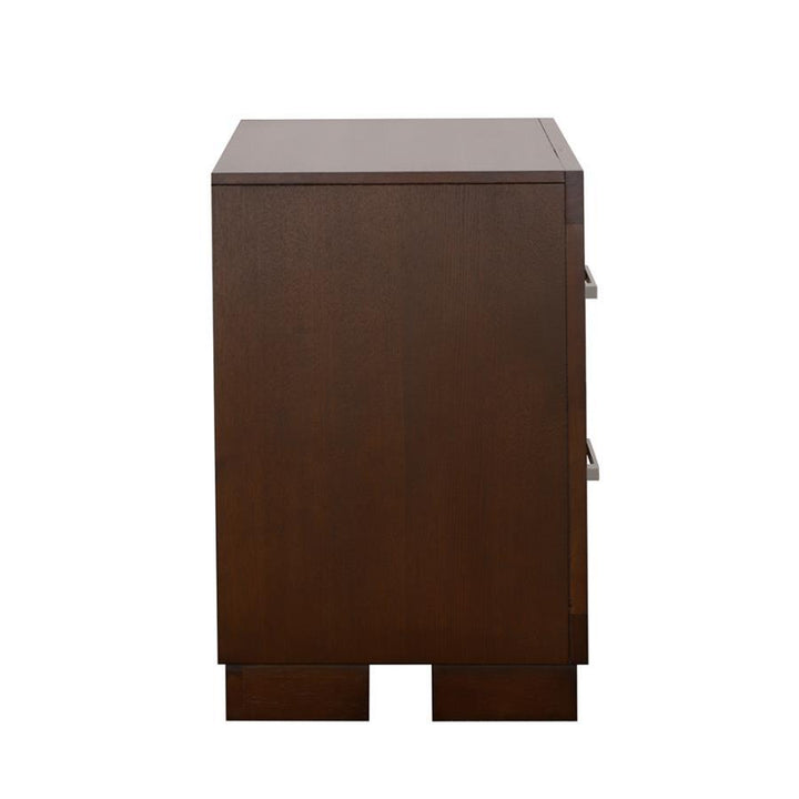 Jessica - 2 - Drawer Nightstand - Cappuccino Accent Nightstand modern furniture Contempo Furniture