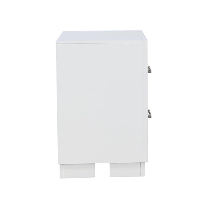Jessica - 2 - Drawer Nightstand - Cream White Accent Nightstand modern furniture Contempo Furniture