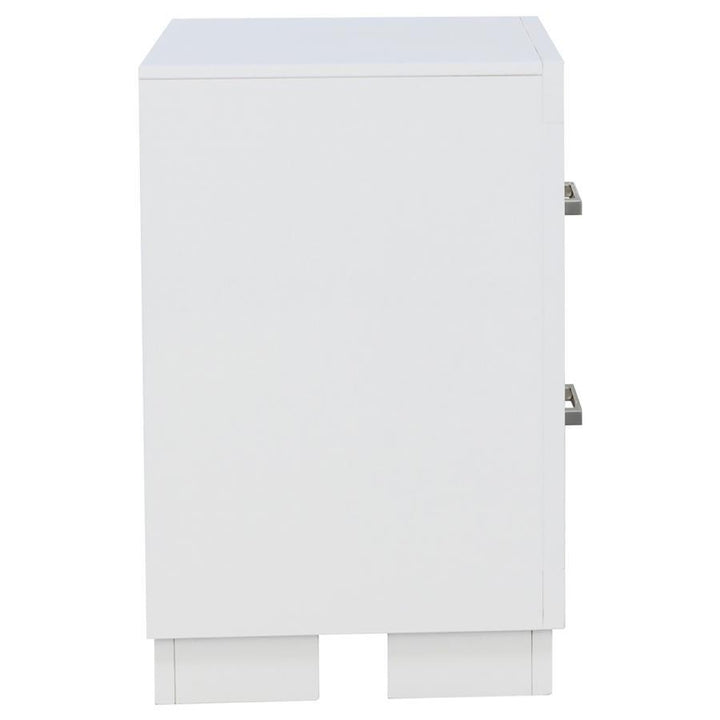 Jessica - 2 - Drawer Nightstand - Cream White Accent Nightstand modern furniture Contempo Furniture