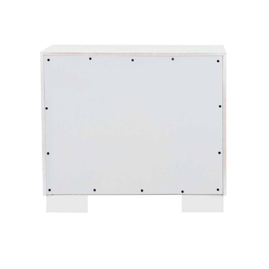 Jessica - 2 - Drawer Nightstand - Cream White Accent Nightstand modern furniture Contempo Furniture