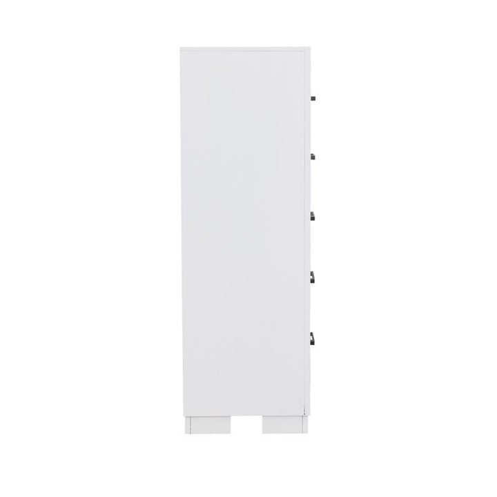 Jessica - 5 - Drawer Bedroom Chest - Cream White Accent Chest modern furniture Contempo Furniture