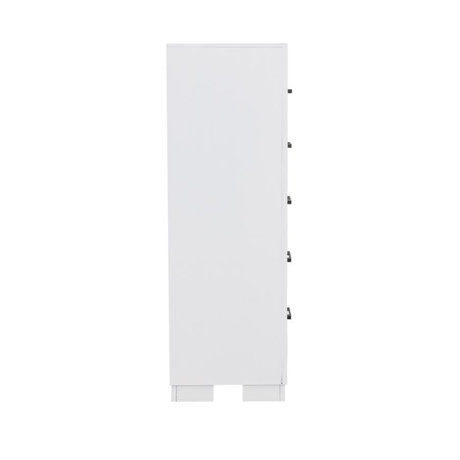 Jessica - 5 - Drawer Bedroom Chest - Cream White Accent Chest modern furniture Contempo Furniture