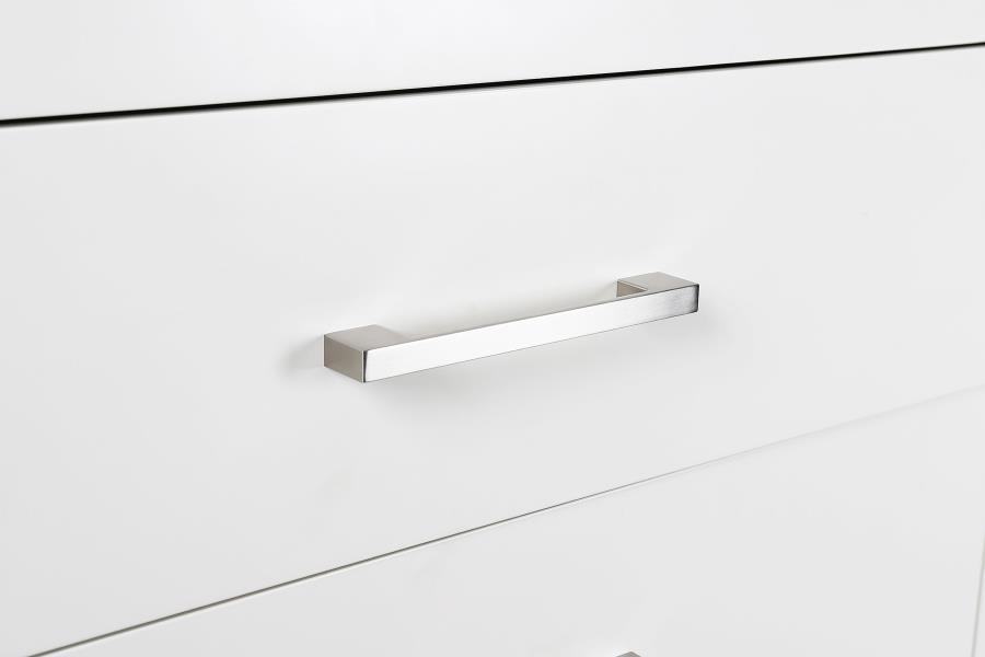 Jessica - 5 - Drawer Bedroom Chest - Cream White Accent Chest modern furniture Contempo Furniture