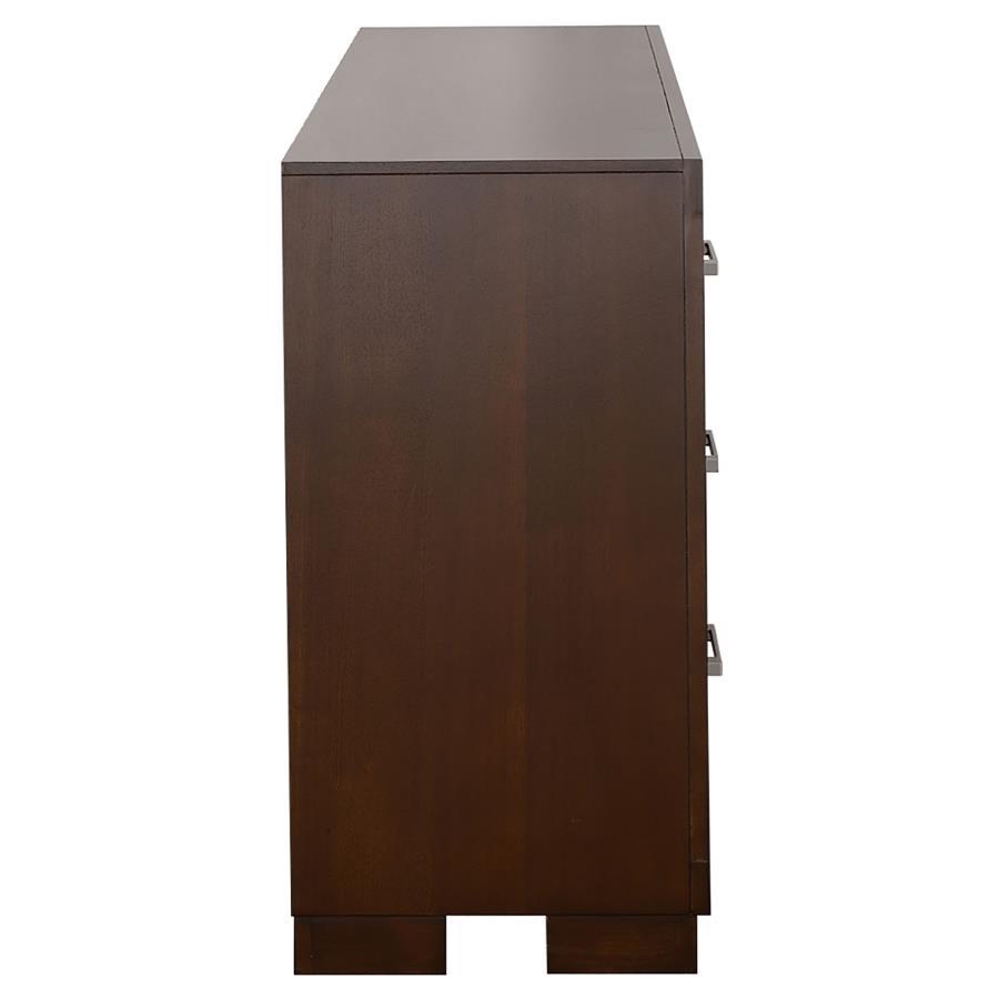 Jessica - 6 - Drawer Dresser - Cappuccino Dressers modern furniture Contempo Furniture
