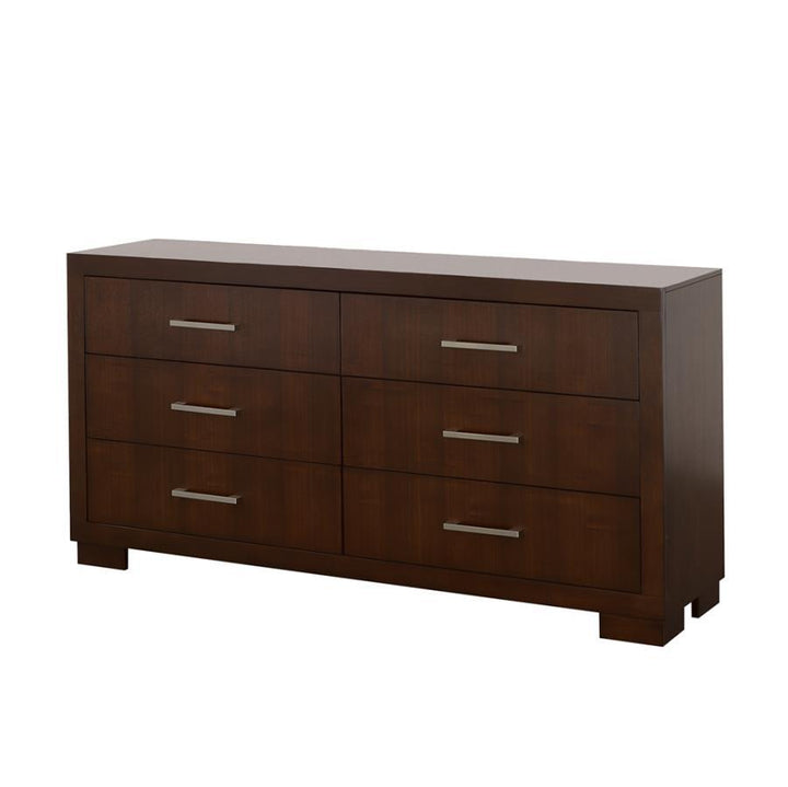 Jessica - 6 - Drawer Dresser - Cappuccino Dressers modern furniture Contempo Furniture