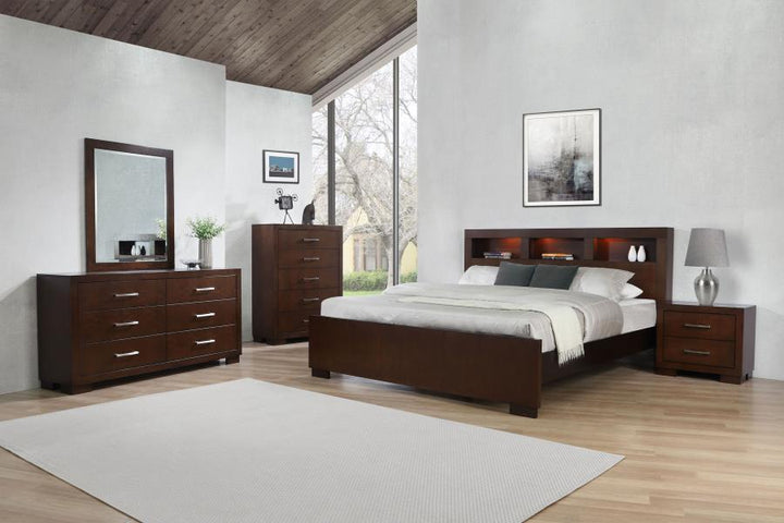 Jessica - 6 - Drawer Dresser - Cappuccino Dressers modern furniture Contempo Furniture
