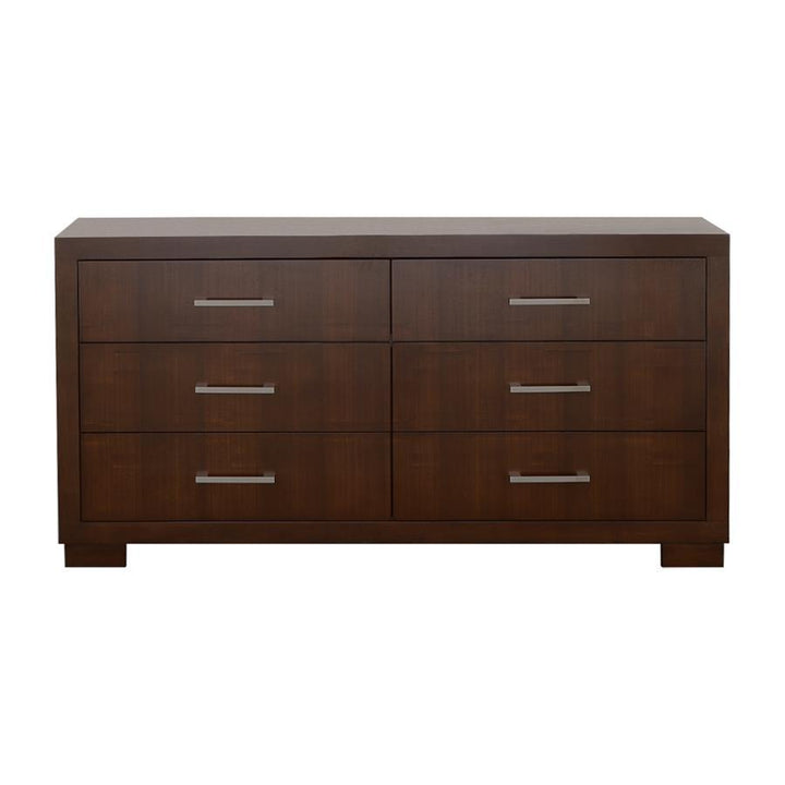 Jessica - 6 - Drawer Dresser - Cappuccino Dressers modern furniture Contempo Furniture