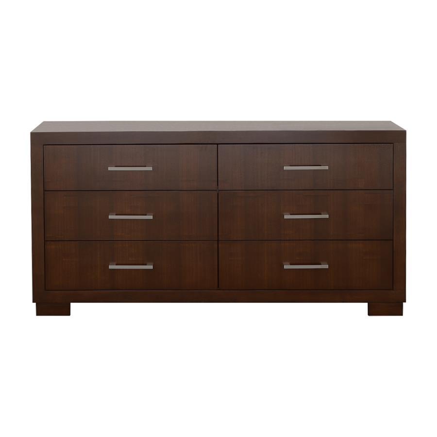 Jessica - 6 - Drawer Dresser - Cappuccino Dressers modern furniture Contempo Furniture