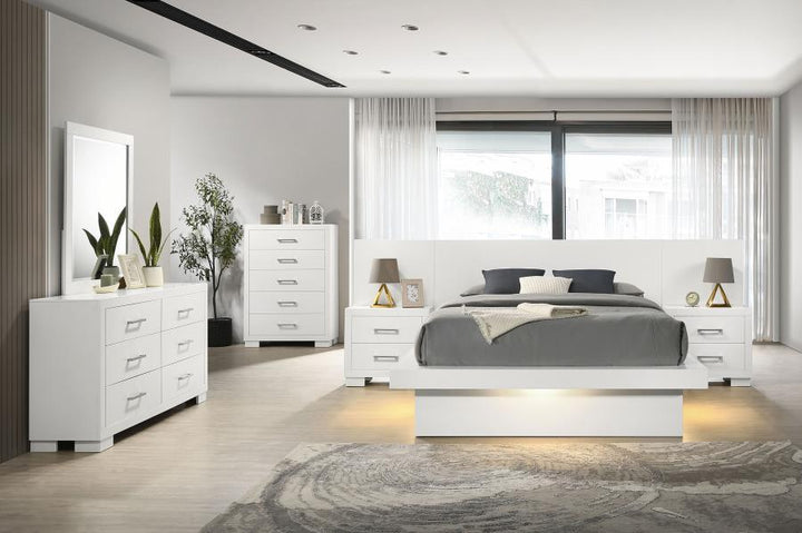 Jessica - 6 - Drawer Dresser - Cream White Dressers modern furniture Contempo Furniture