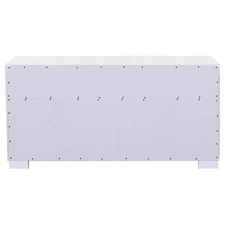 Jessica - 6 - Drawer Dresser - Cream White Dressers modern furniture Contempo Furniture