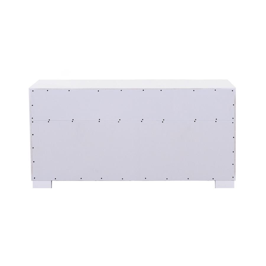 Jessica - 6 - Drawer Dresser - Cream White Dressers modern furniture Contempo Furniture