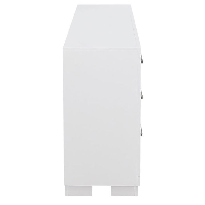 Jessica - 6 - Drawer Dresser - Cream White Dressers modern furniture Contempo Furniture