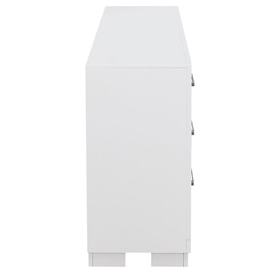 Jessica - 6 - Drawer Dresser - Cream White Dressers modern furniture Contempo Furniture