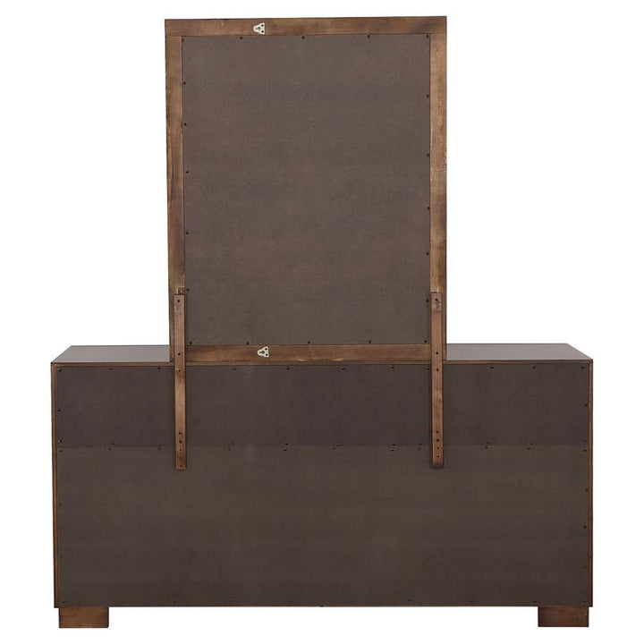 Jessica - 6 - Drawer Dresser With Mirror - Cappuccino Dresser &amp; Mirror modern furniture Contempo Furniture