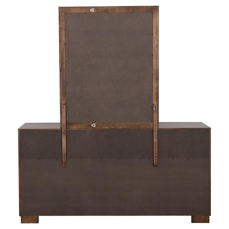 Jessica - 6 - Drawer Dresser With Mirror - Cappuccino Dresser & Mirror modern furniture Contempo Furniture