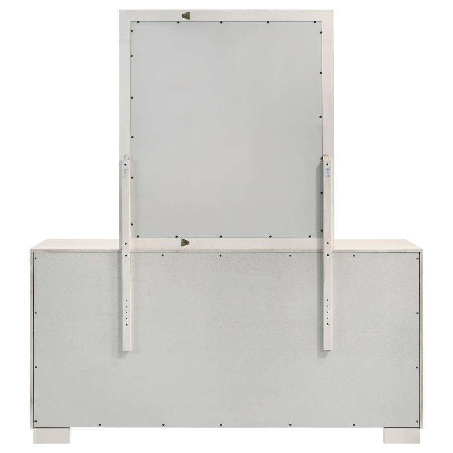 Jessica - 6 - Drawer Dresser With Mirror - Cream White Dresser & Mirror modern furniture Contempo Furniture