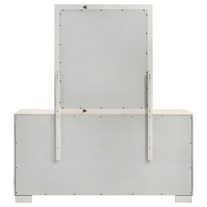 Jessica - 6 - Drawer Dresser With Mirror - Cream White Dresser &amp; Mirror modern furniture Contempo Furniture