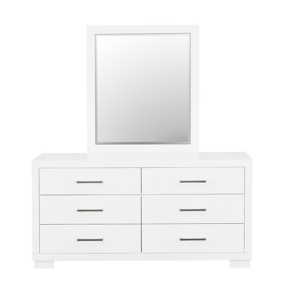 Jessica - Dresser Mirror - Cream White Mirror modern furniture Contempo Furniture