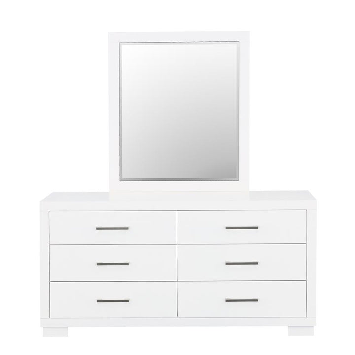 Jessica - Dresser Mirror - Cream White Mirror modern furniture Contempo Furniture