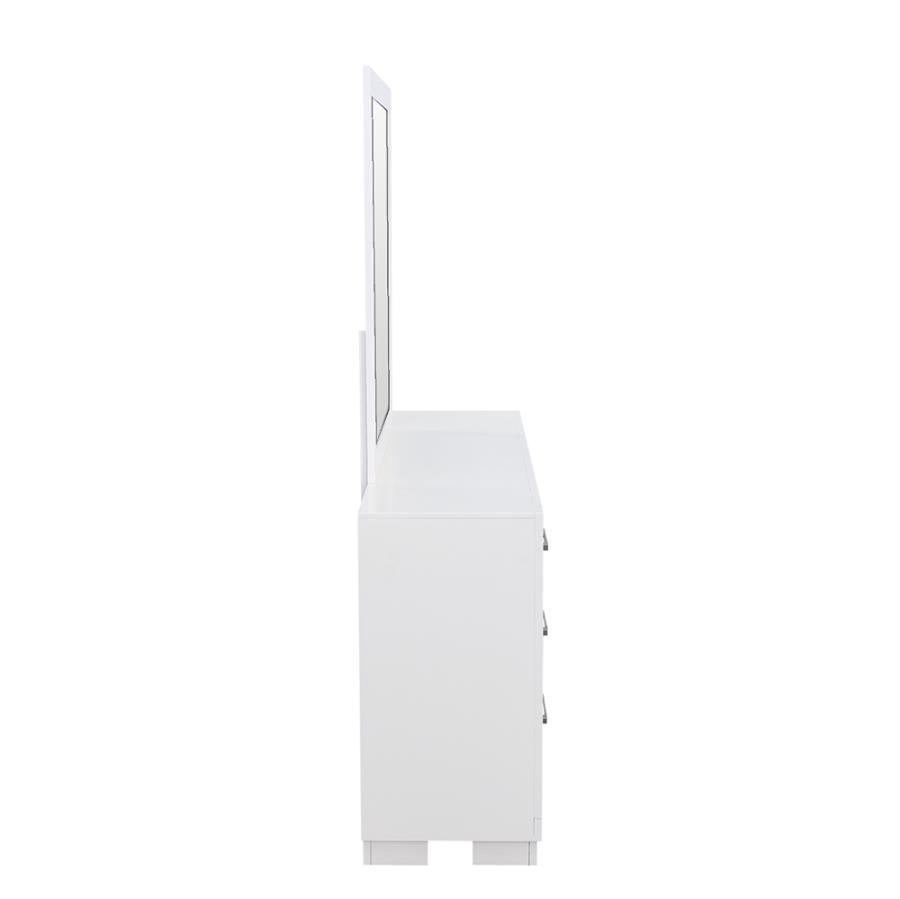 Jessica - Dresser Mirror - Cream White Mirror modern furniture Contempo Furniture