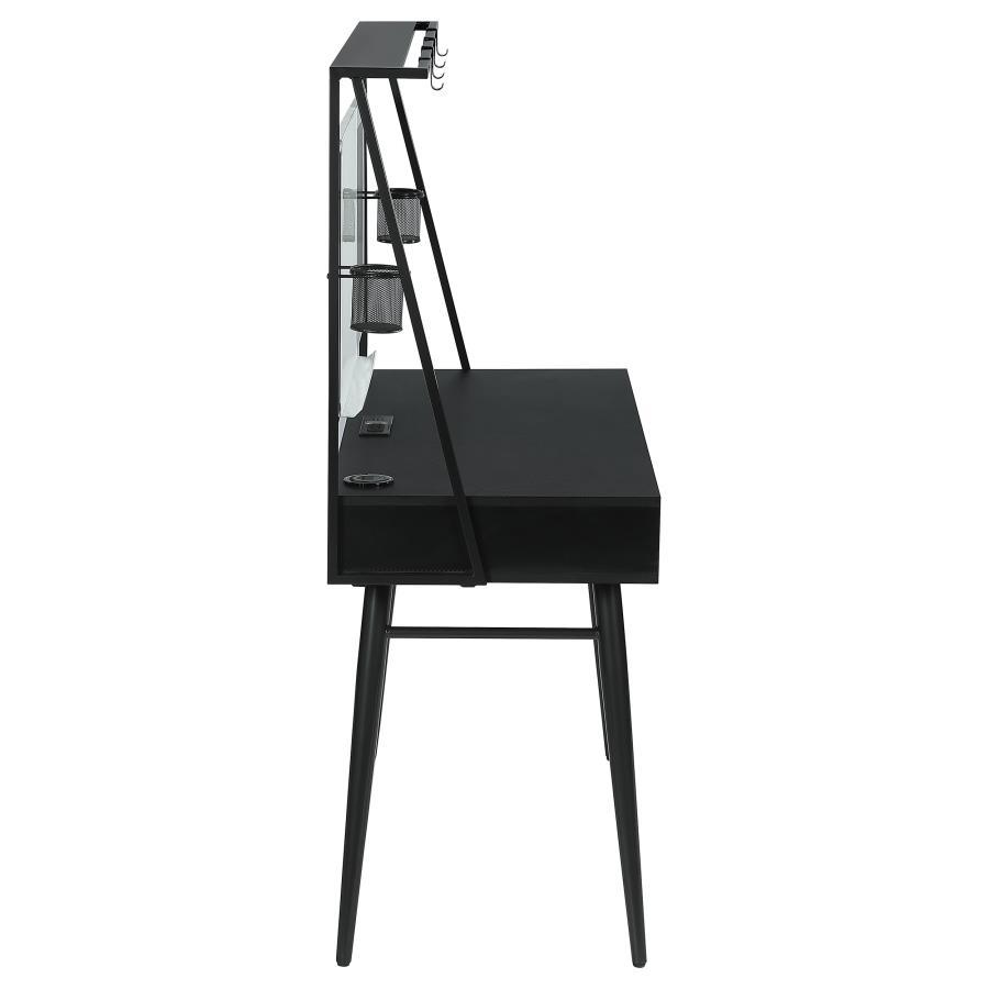 Jessie - Writing Desk With Whiteboard And USB - Black Writing Desk modern furniture Contempo Furniture