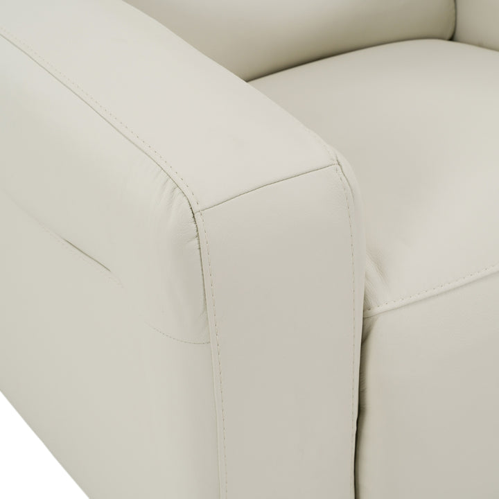 Jessop - Modern Off-White Leather Recliner Chair