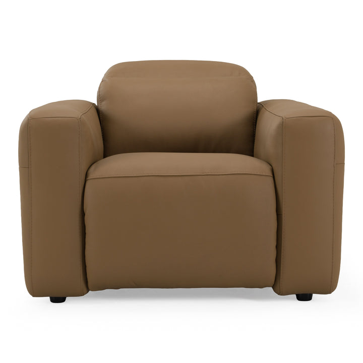 Jessop - Modern Brown Leather Recliner Chair