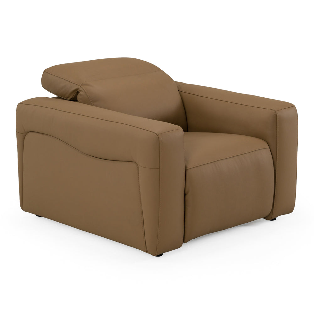 Jessop - Modern Brown Leather Recliner Chair