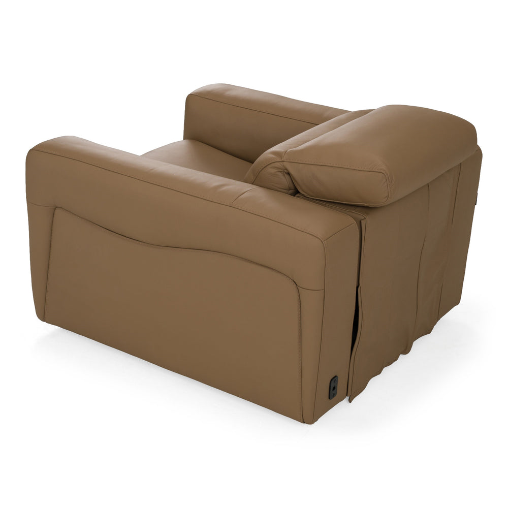 Jessop - Modern Brown Leather Recliner Chair