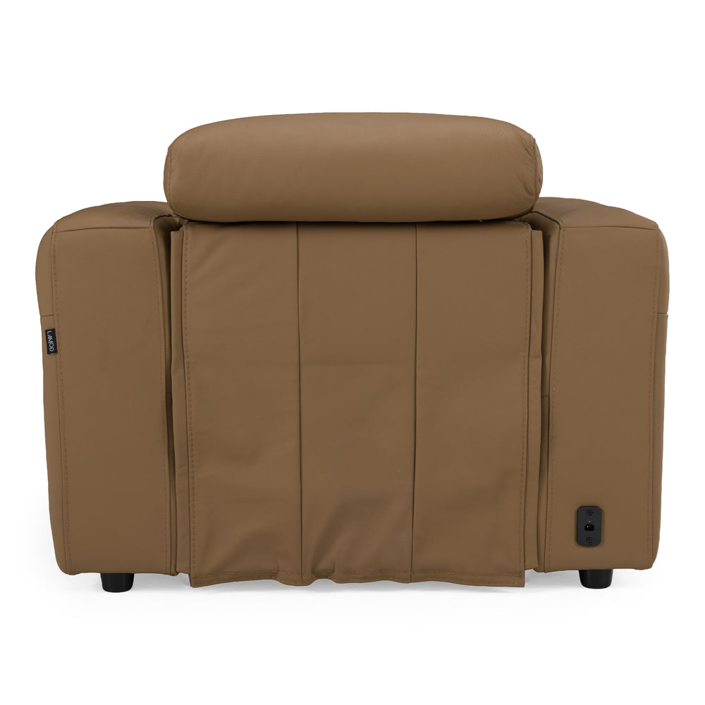 Jessop - Modern Brown Leather Recliner Chair