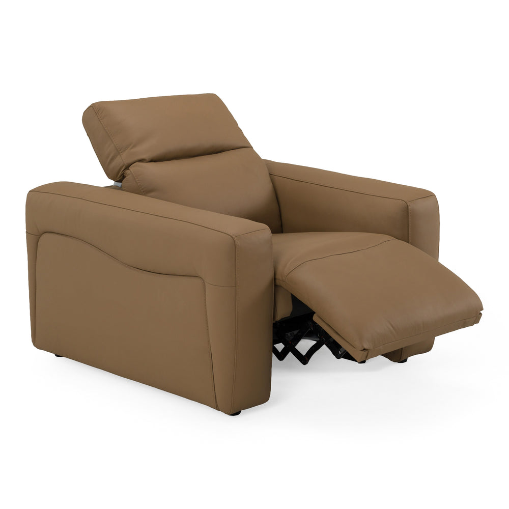 Jessop - Modern Brown Leather Recliner Chair