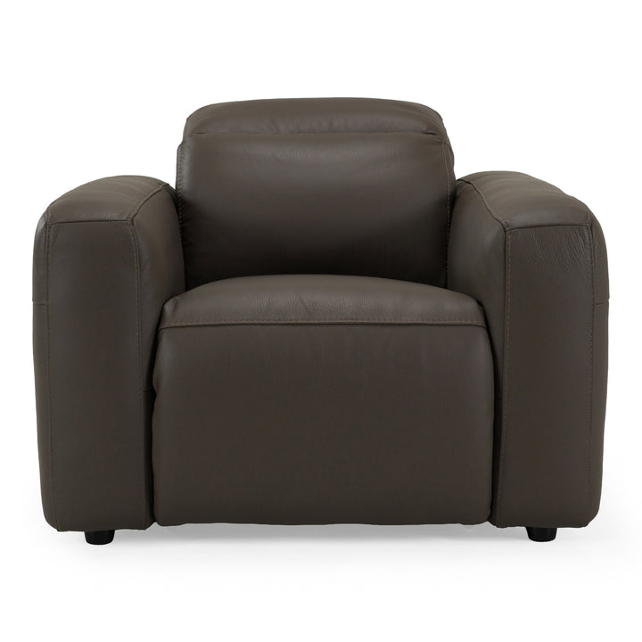 Jessop - Modern Dark Grey Leather Recliner Chair