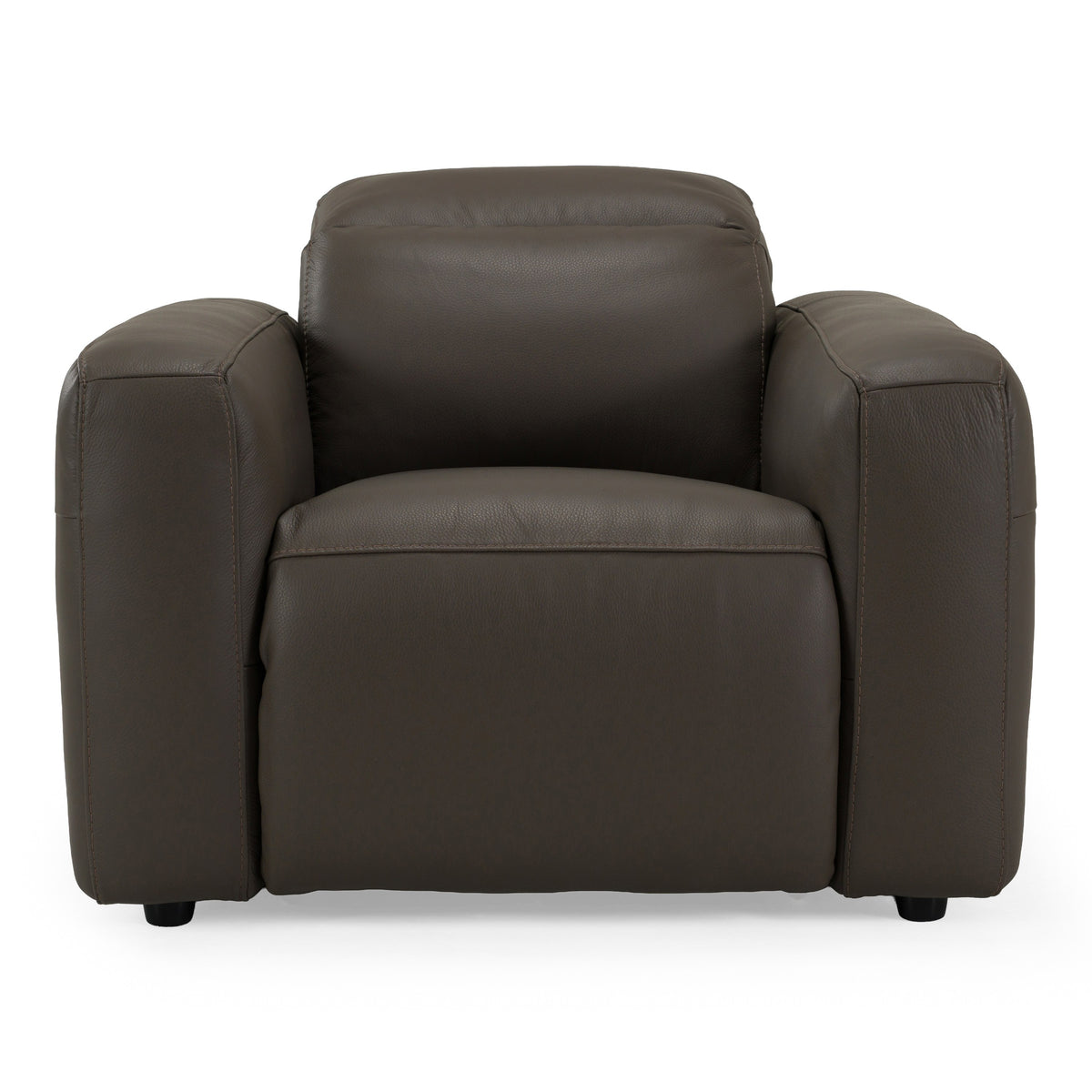 Jessop - Modern Dark Grey Leather Recliner Chair