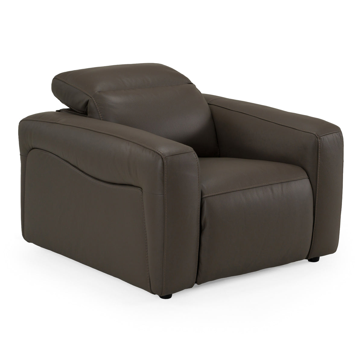 Jessop - Modern Dark Grey Leather Recliner Chair