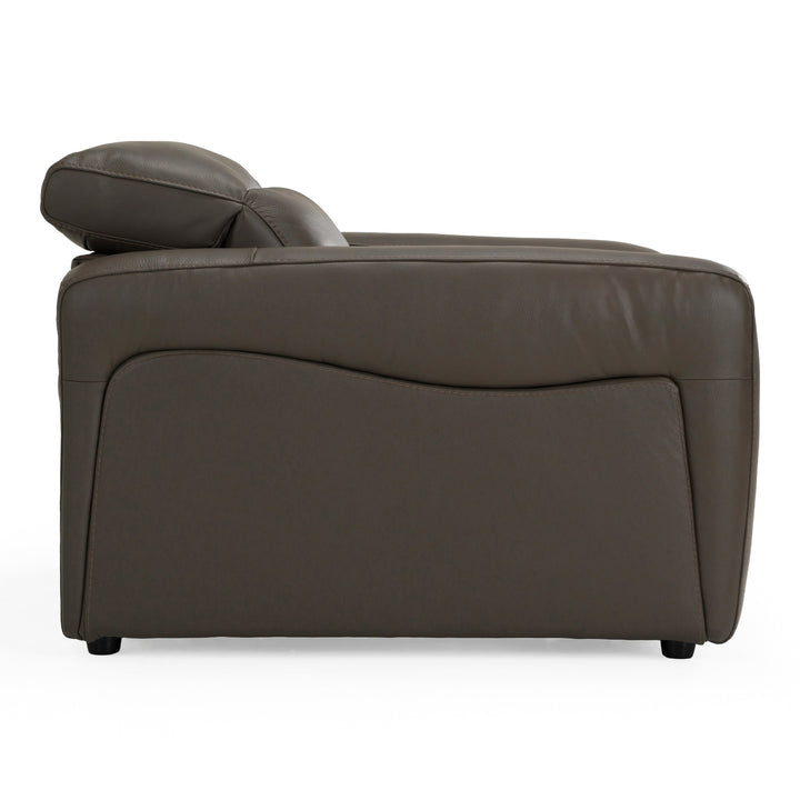Jessop - Modern Dark Grey Leather Recliner Chair